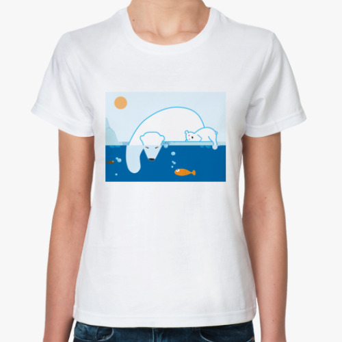 Классическая футболка с принтом  Как мама