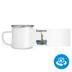 Кружка металлическая белая (круговая запечатка)