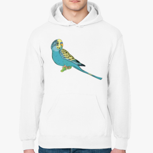 Толстовка худи с принтом parrot wavy