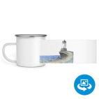 Кружка металлическая белая (круговая запечатка)