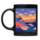 Кружка цветная UV-DTF