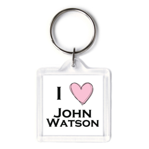 Брелок с принтом I <3  John Watson