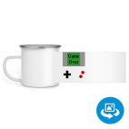 Кружка металлическая белая (круговая запечатка)