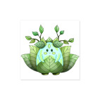 Виниловая наклейка, квадрат (5 х 5 см) Милый лесной дух