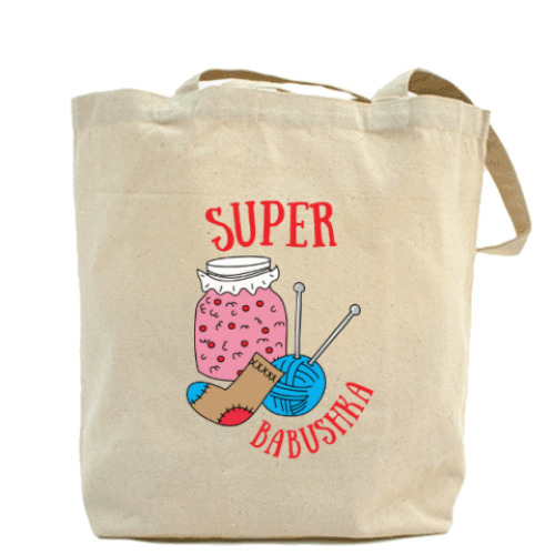 Сумка шоппер Супер - бабушка!
