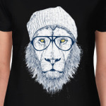 Крутой лев хипстер