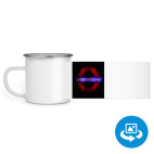 Кружка металлическая белая (круговая запечатка)