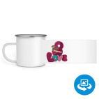 Кружка металлическая белая (круговая запечатка)