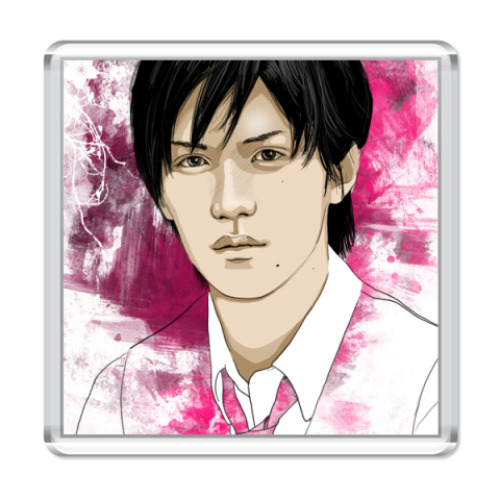 Магнит с принтом  Рё в галстуке