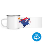 Кружка металлическая белая (круговая запечатка)