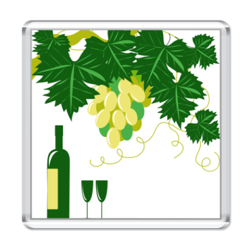 Магнит с принтом  Виноград