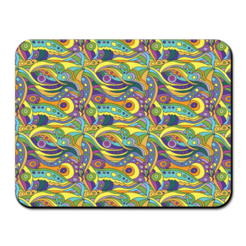 Коврик для мыши с принтом 'Яркие волны'