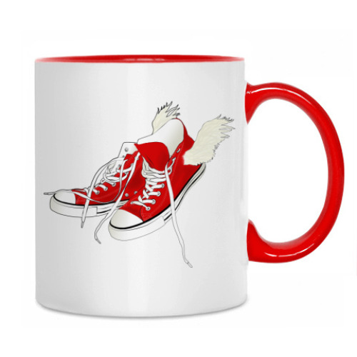 Кружка с принтом Красные кеды