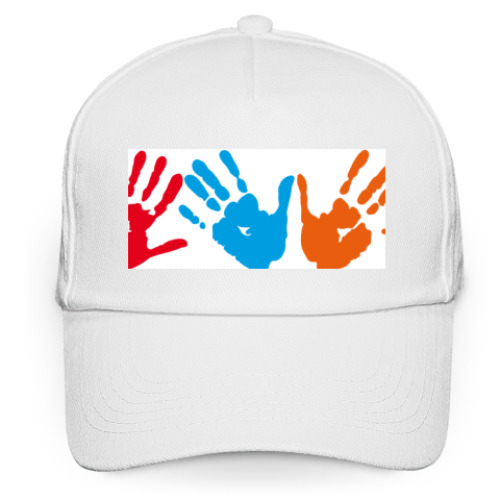 Кепка бейсболка с принтом Руки