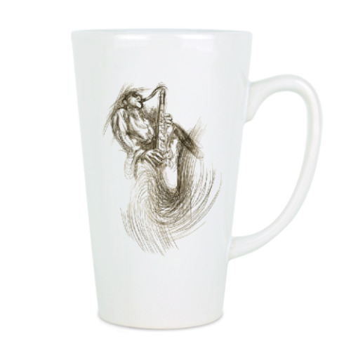 Чашка Латте с принтом Джазмен