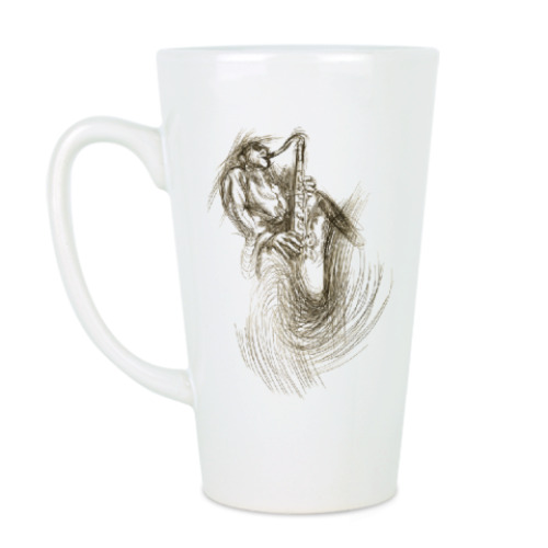 Чашка Латте с принтом Джазмен