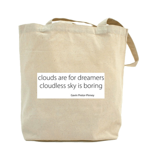 Сумка шоппер с принтом  Clouds