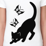 Котик с бабочками