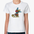 Олень на санках