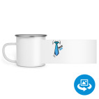 Кружка металлическая белая (круговая запечатка)