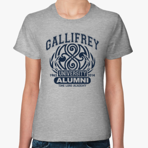 Женская футболка Gallifrey University Alumni
