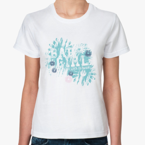 Классическая футболка с принтом Дизайн