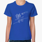 Классическая женская футболка Рисунок оленя, Дэвид Линч