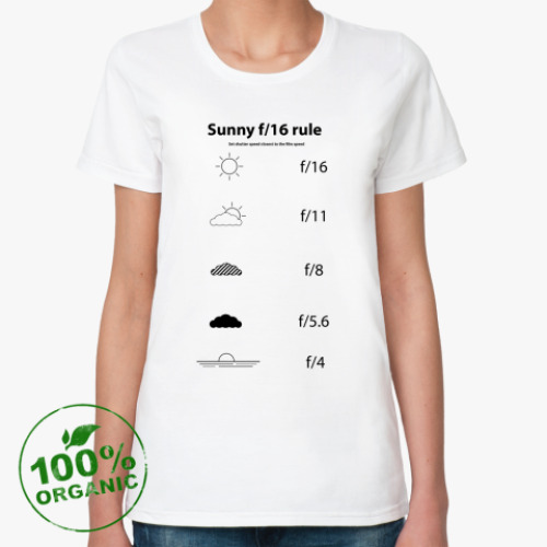 Женская футболка из органик-хлопка Sunny f/16