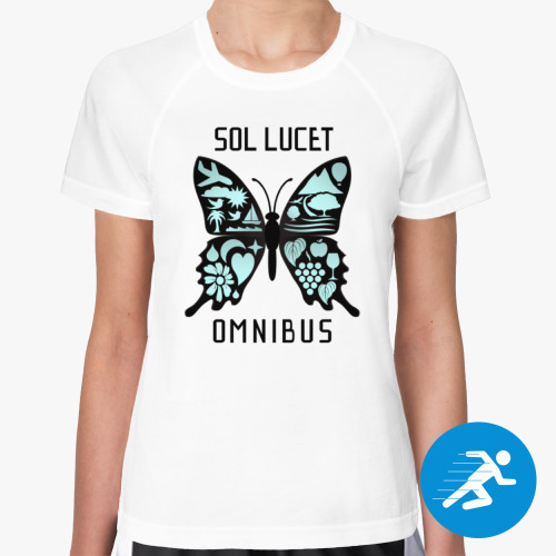 Женская спортивная футболка БАБОЧКА – BUTTERFLY
