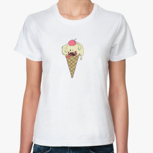 Классическая футболка Сумасшедшая мороженка.