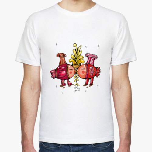 Футболка с принтом Птички-валентинки. Любовь