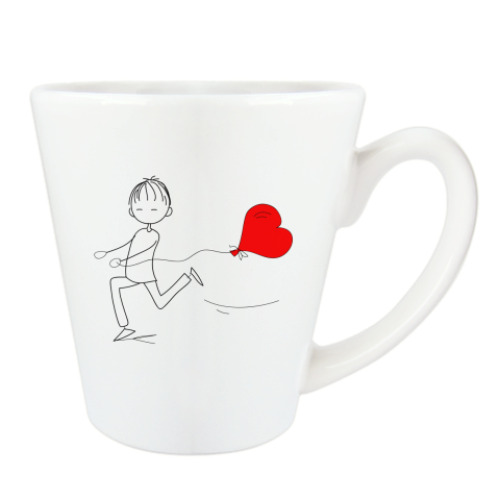 Чашка Латте с принтом Для влюбленных