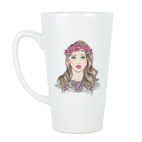 Кружка латте (510 мл) Портрет молодой девушки
