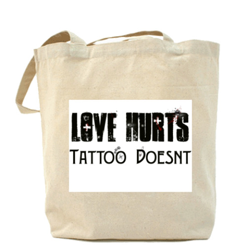 Сумка шоппер с принтом  Love hurts