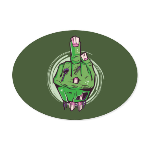 Виниловые наклейки с принтом Средний палец мертвеца