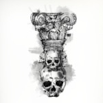 Череп-колонна