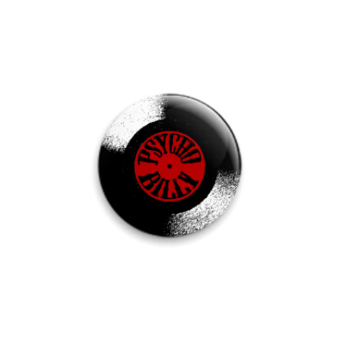 Значок 25мм с принтом PSYCHOBILLY