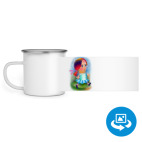 Кружка металлическая белая (круговая запечатка)