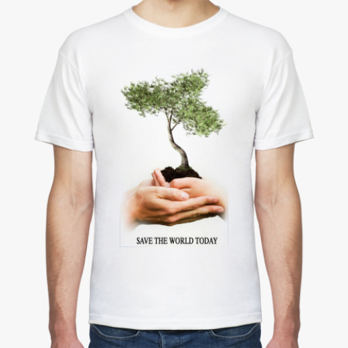 Футболка с принтом Save The World Today