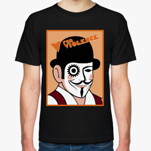 Футболка с принтом Анонимус (Маская Гая Фокса)