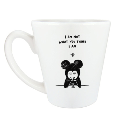 Чашка Латте с принтом Not a Mickey M