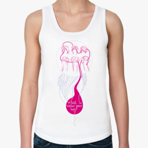 Женская майка с принтом hey, girl