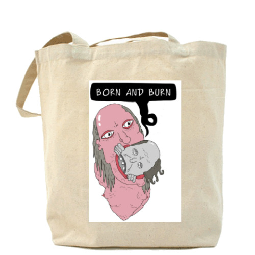 Сумка шоппер с принтом  Born & burn