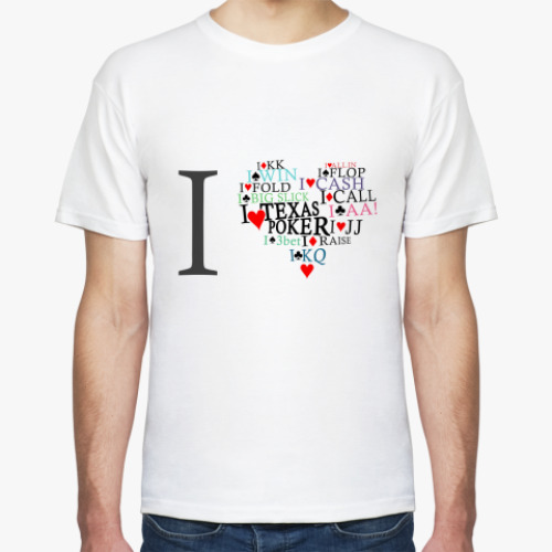 Футболка с принтом I love Texas Poker