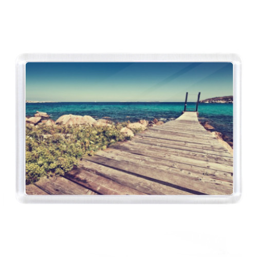 Магнит с принтом Мостик к морю