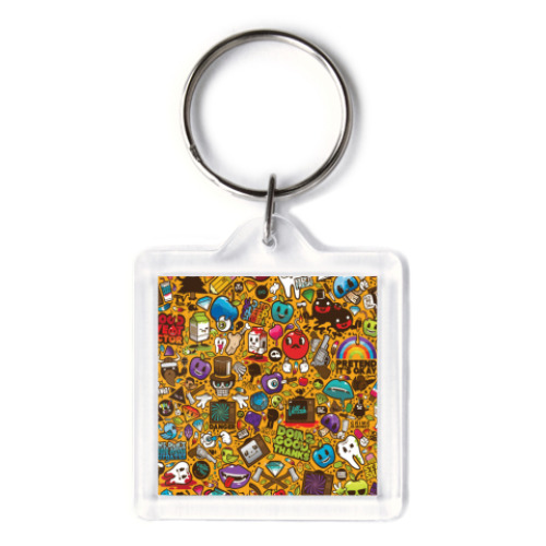 Брелок с принтом smily pictur