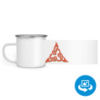 Кружка металлическая белая (круговая запечатка)