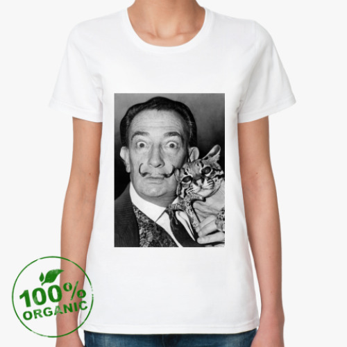 Женская футболка из органик-хлопка с принтом Salvador Dalí