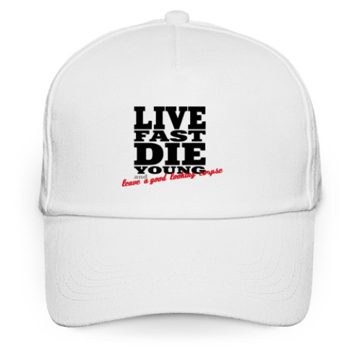 Кепка бейсболка Live Fast Die Young