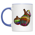 Двухцветная кружка Африканские мотивы